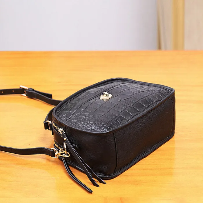 Vintage Leather Womens Crossbody Bags Shoulder Bag Purses for Women