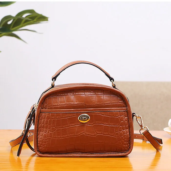Vintage Leather Womens Crossbody Bags Shoulder Bag Purses for Women