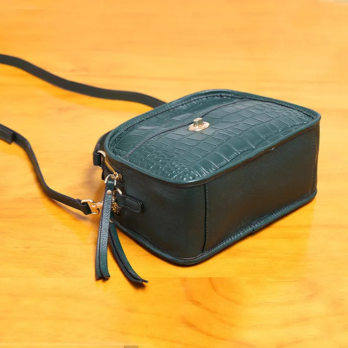 Vintage Leather Womens Crossbody Bags Shoulder Bag Purses for Women