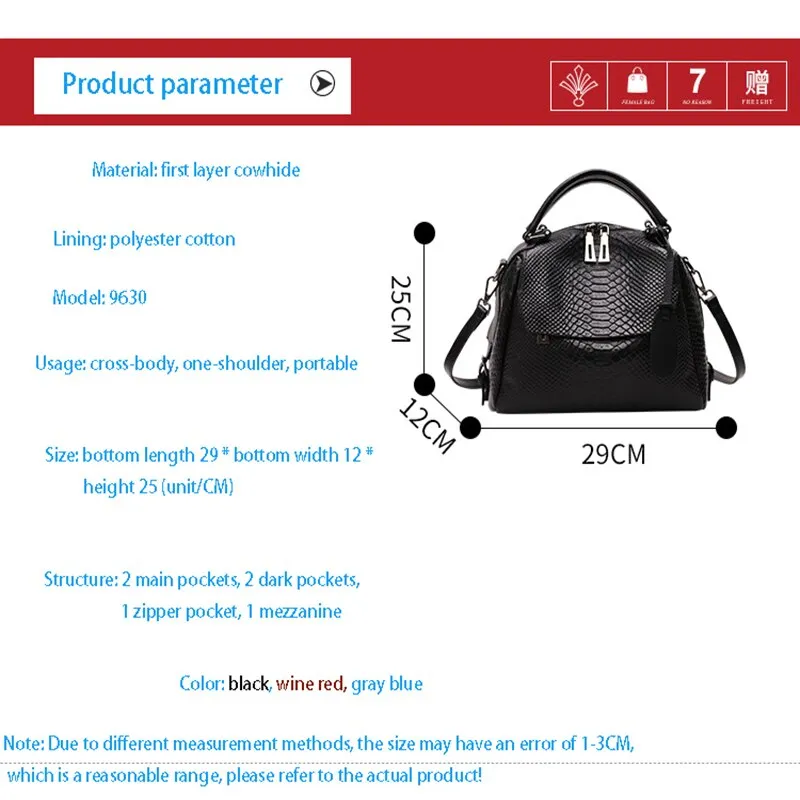 Vvsha 2022 new trendy messenger bag fashion autumn and winter luxury crocodile pattern large capacity leather handbag shoulder bag