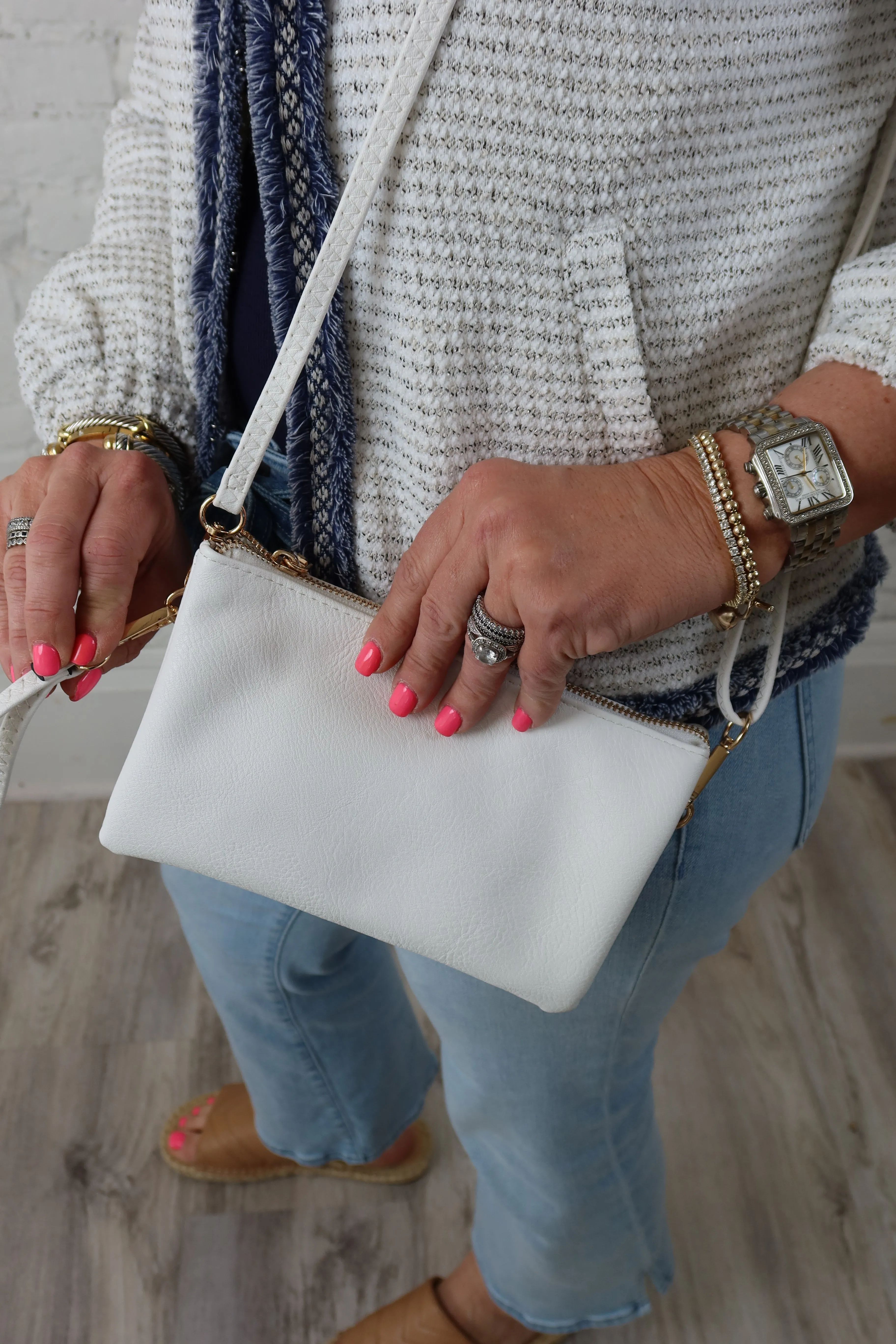 White Riley Crossbody