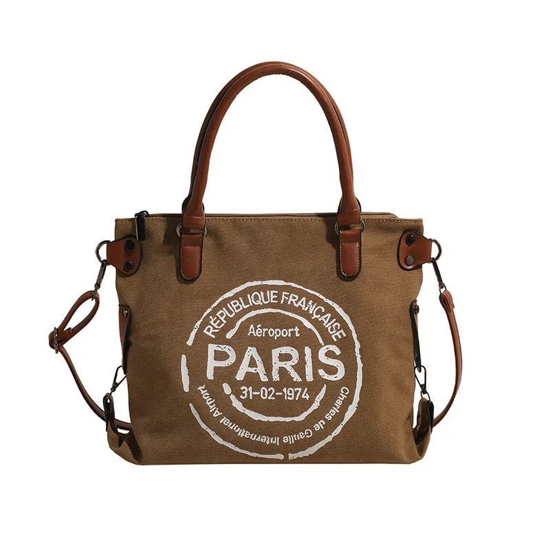 Wholesale Versatile Large Capacity Japanese Trendy Brand Letter Simple Shoulder Bags