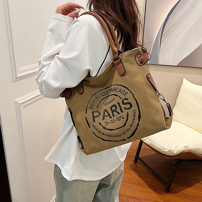Wholesale Versatile Large Capacity Japanese Trendy Brand Letter Simple Shoulder Bags