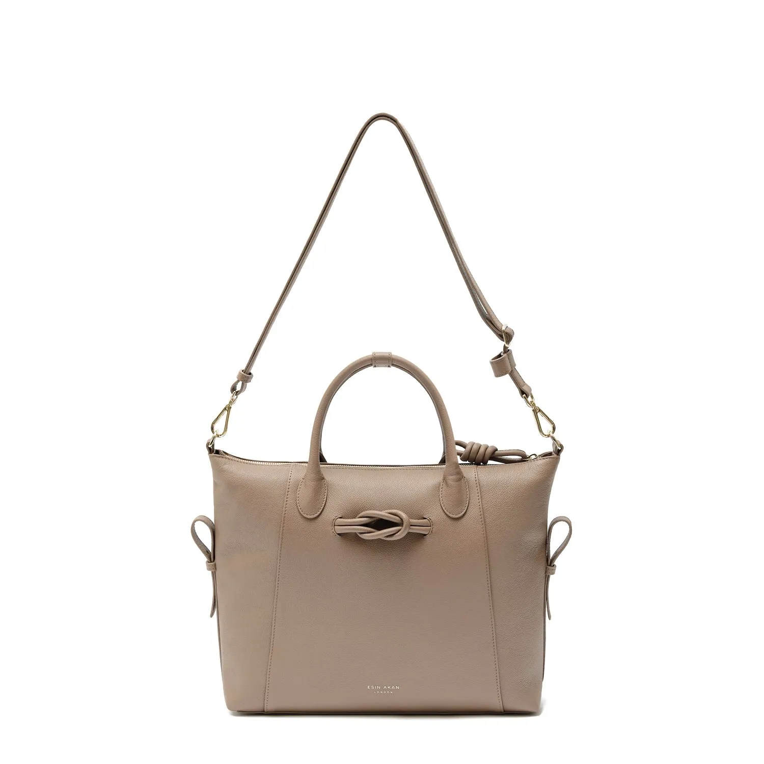 Wimbledon Leather Backpack Tote, Oatmilk