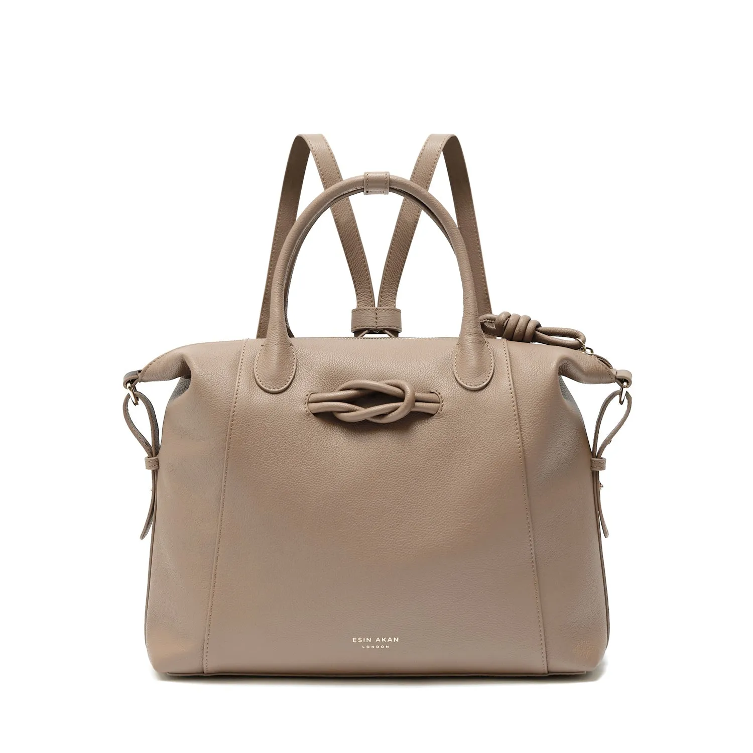 Wimbledon Leather Backpack Tote, Oatmilk