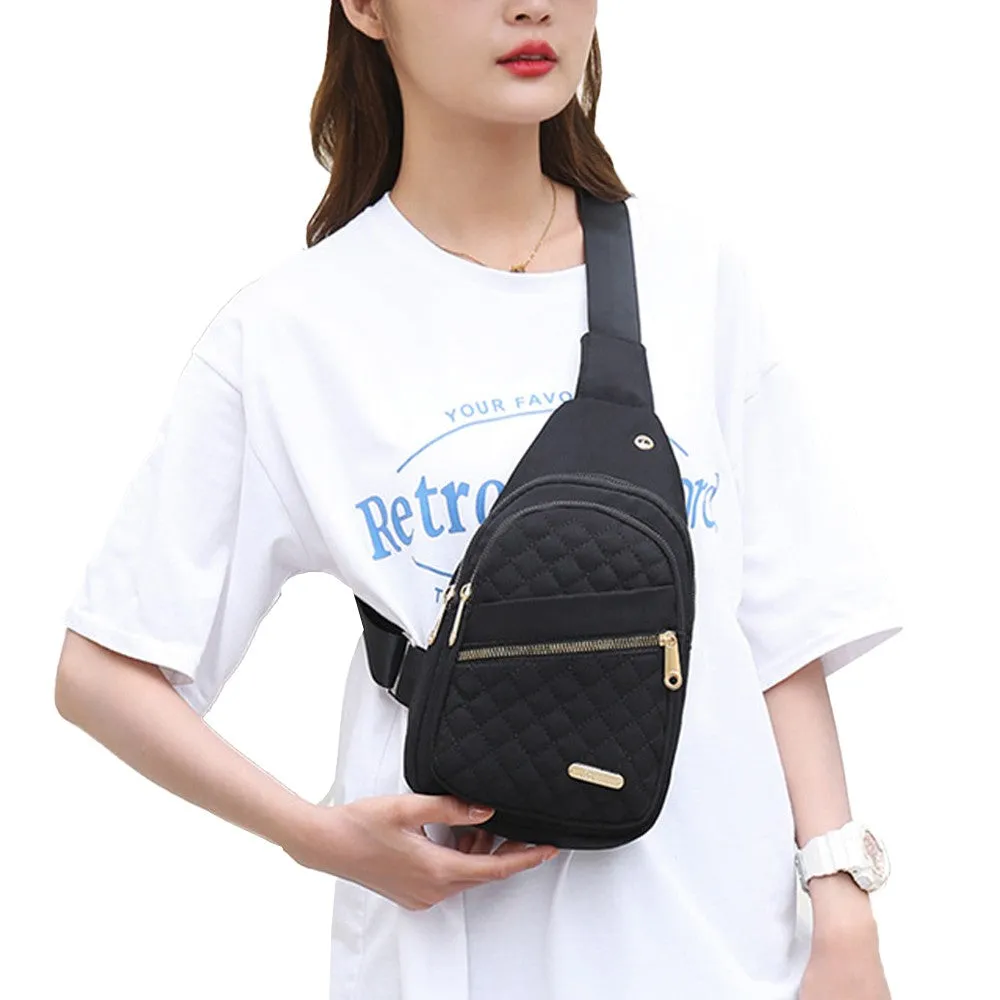 Women Chest Bag Sling Bag Crossbody Bag Shoulder Bag Black