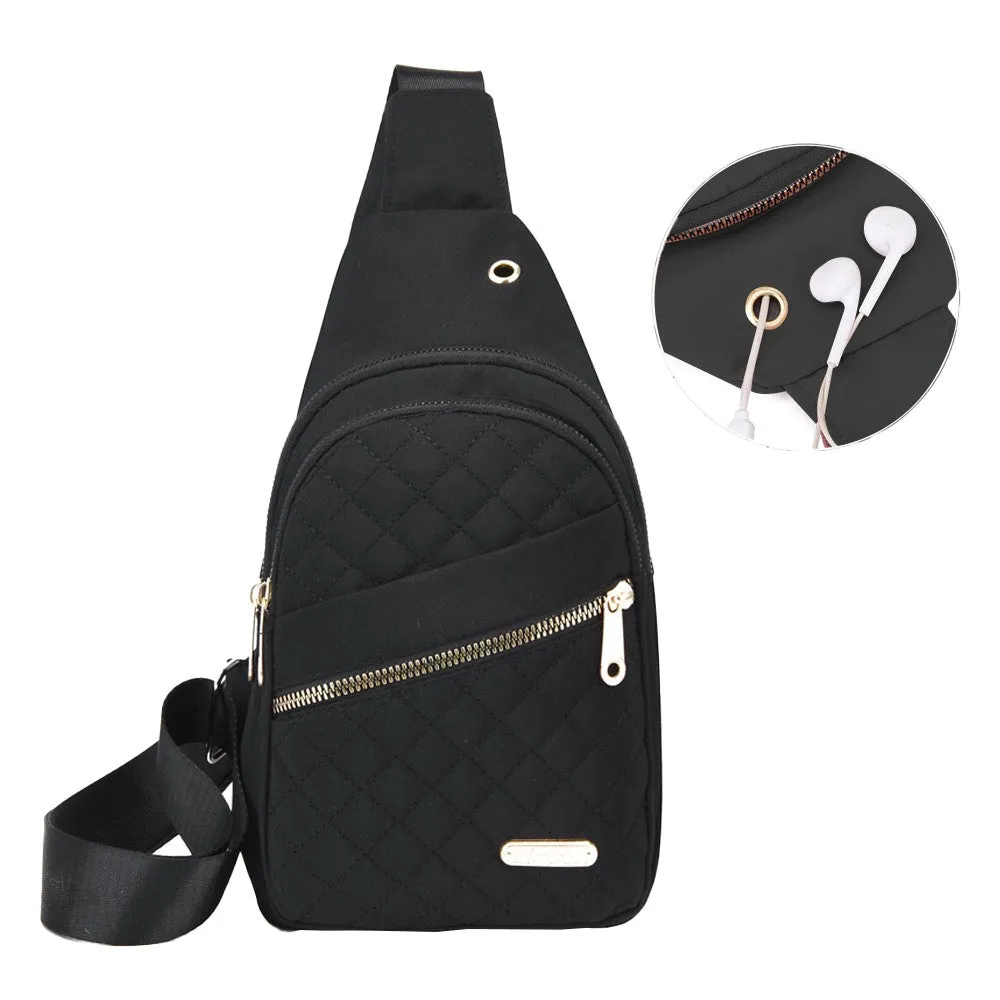 Women Chest Bag Sling Bag Crossbody Bag Shoulder Bag Black