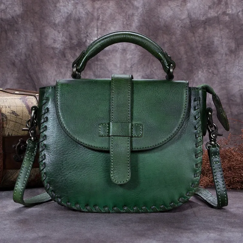 Womens Brown Leather Crossbody Bags Small Shoulder Bag for Women