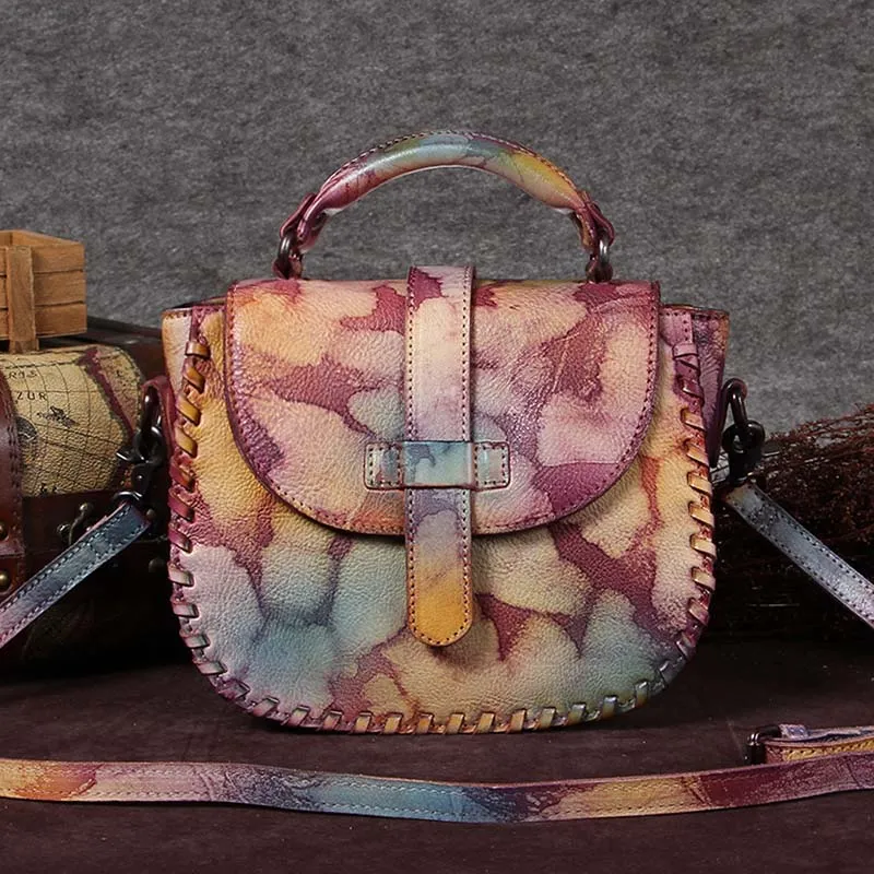 Womens Brown Leather Crossbody Bags Small Shoulder Bag for Women