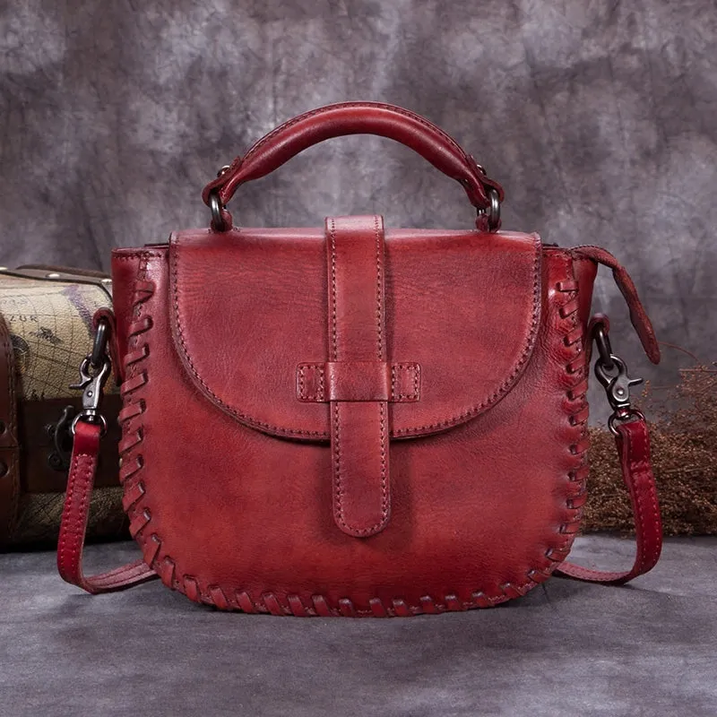 Womens Brown Leather Crossbody Bags Small Shoulder Bag for Women