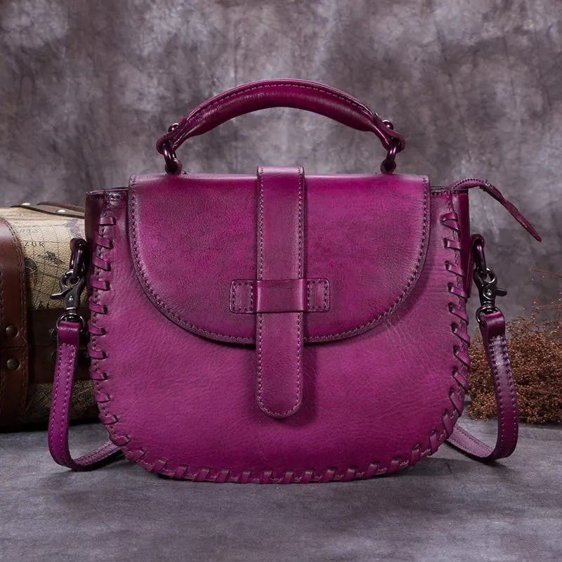 Womens Brown Leather Crossbody Bags Small Shoulder Bag for Women