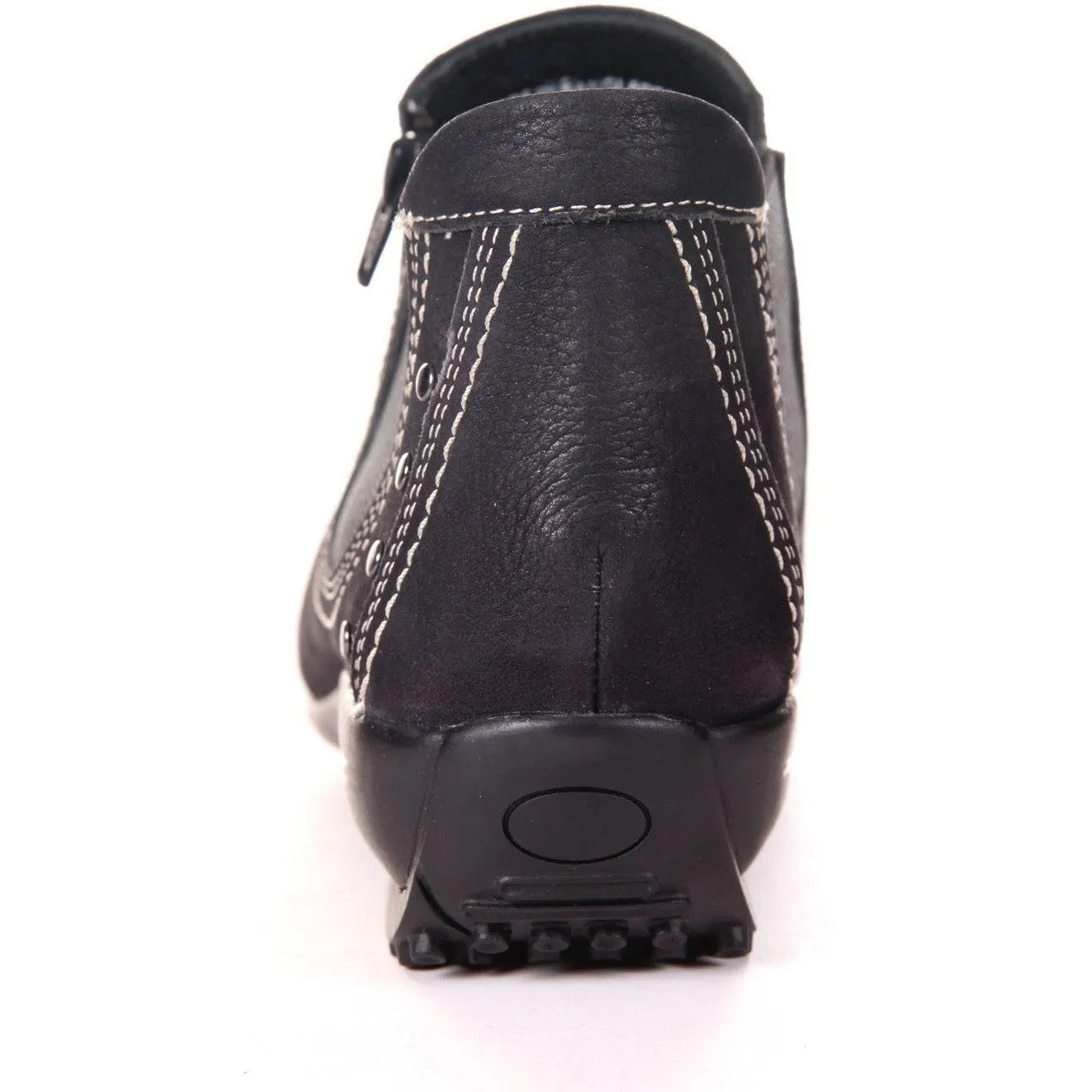 Women's Nubuck Samia Original Leather Black Boots by ENAAF #CRSC2009BLK