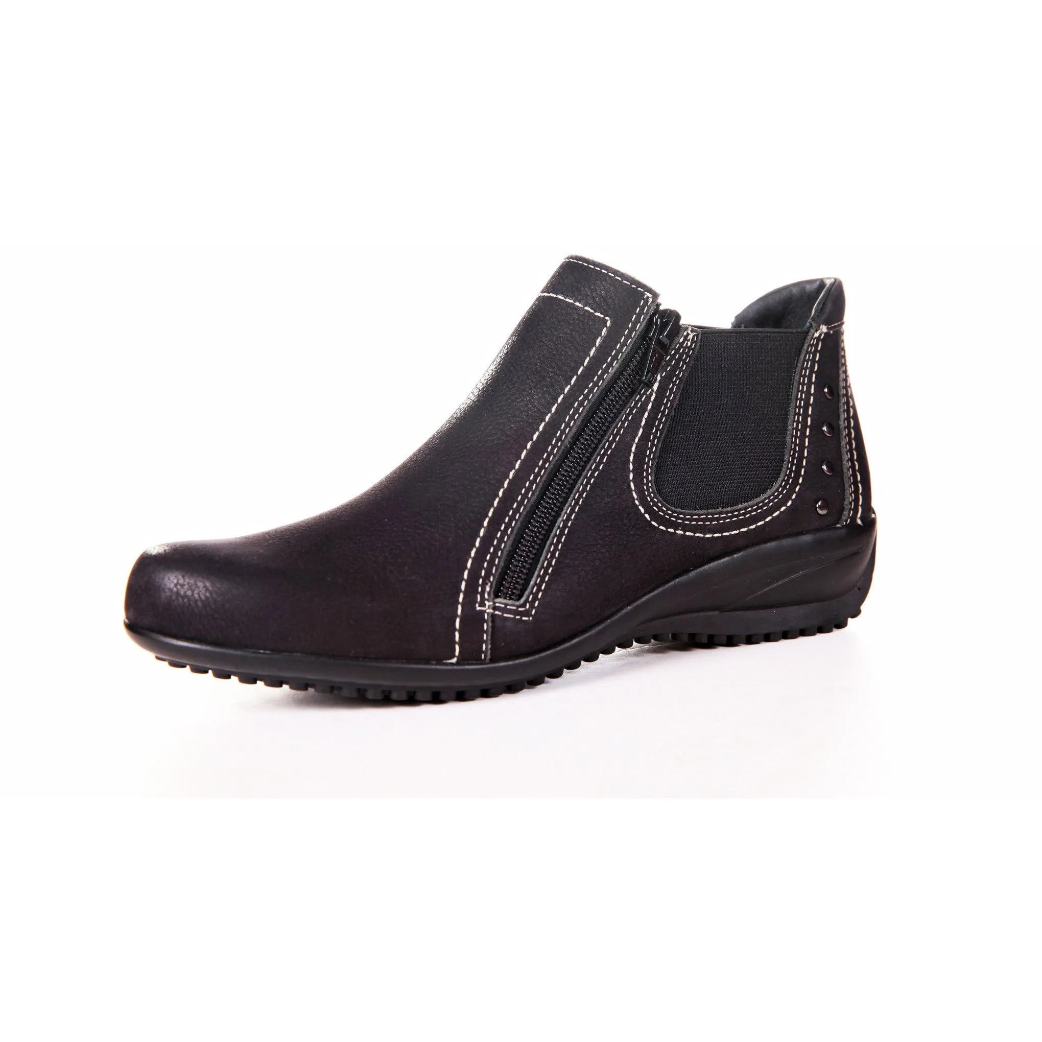 Women's Nubuck Samia Original Leather Black Boots by ENAAF #CRSC2009BLK