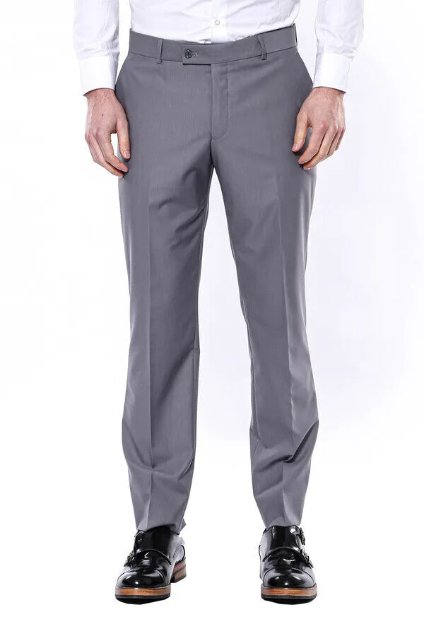 WSS Plain Grey Men Trousers  - Singen